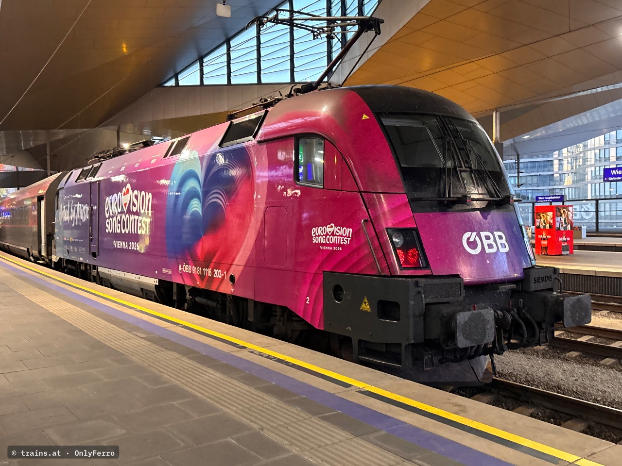 1116 203-1 bei Wien Hbf